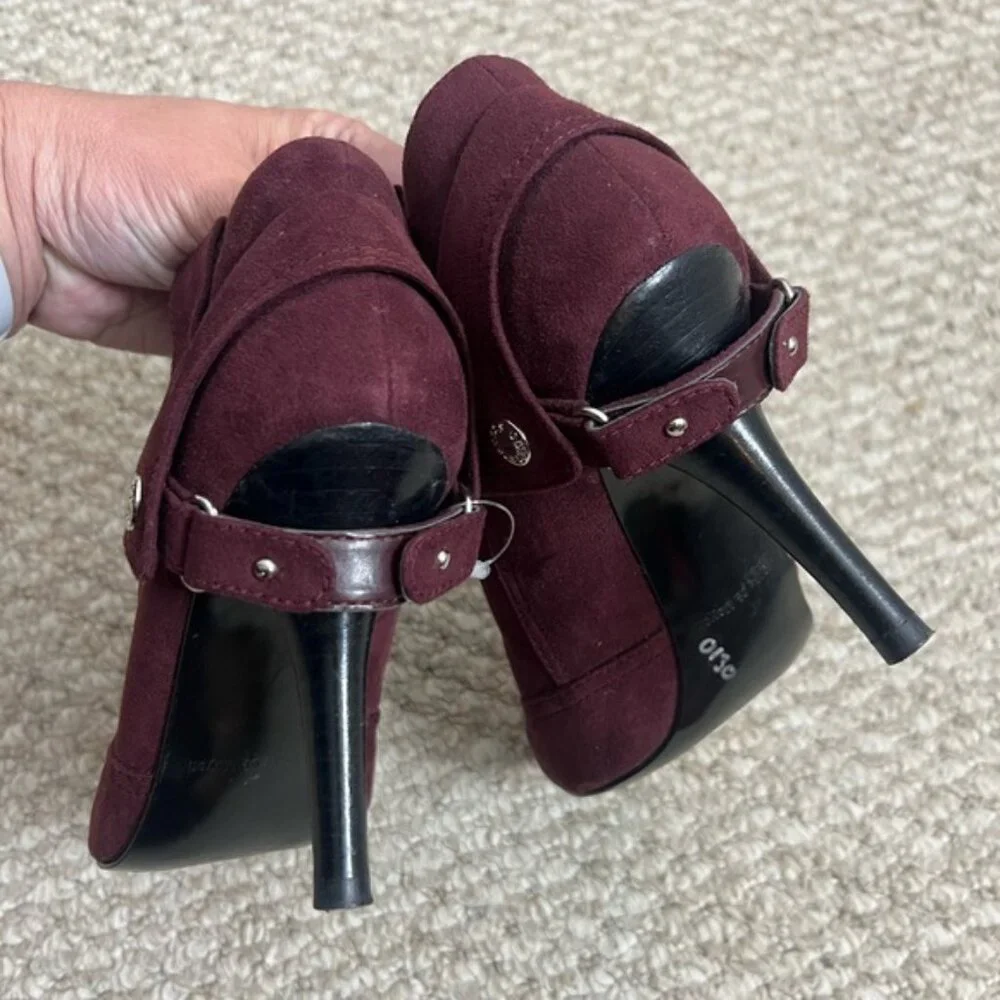 Guess Purple Booties ankle boots heeled size 6.5 - Picture 5 of 8